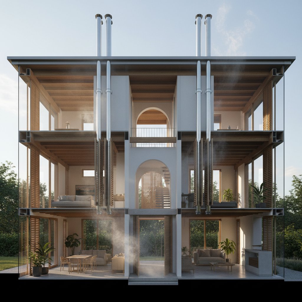 Window placement for natural cooling